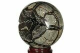 Polished Septarian Geode Sphere - Madagascar #215088-2